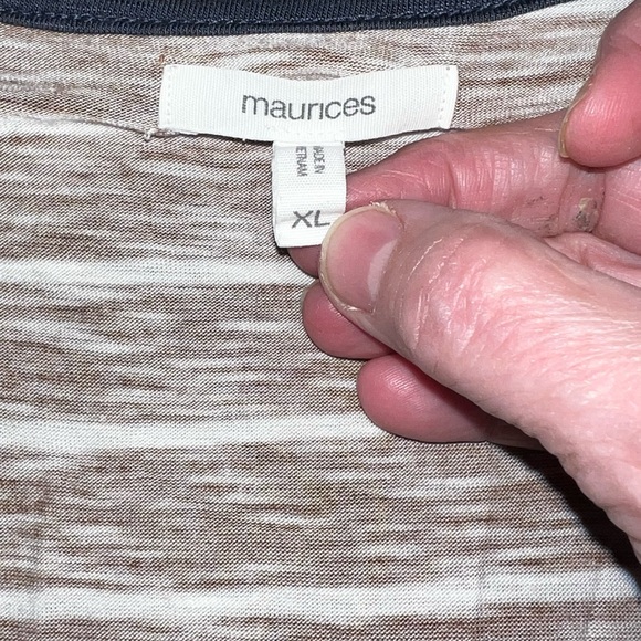 Varsity Striped Lace Up V Neck Tee - Picture 4 of 9